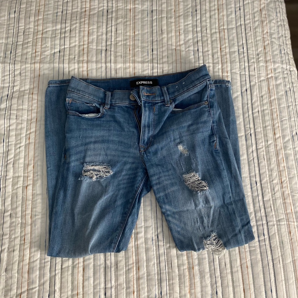 Express Ripped Skinny Jeans